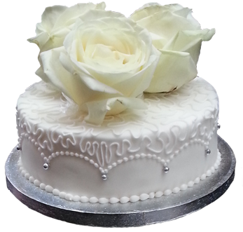 White Cake Whtie Roses Wedding Clipart - Wedding Cakes Roses Png (433x413)