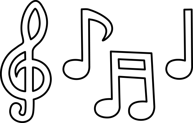 Music Notes Musical Notes Clip Art Free Music Note - Colour In Music Notes (650x414)