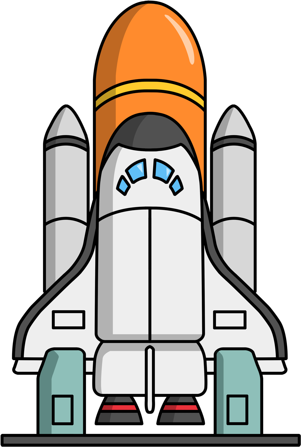 Space Clip Art For Kids Free Clipart Images - Space Shuttle Cartoon (1200x1600)