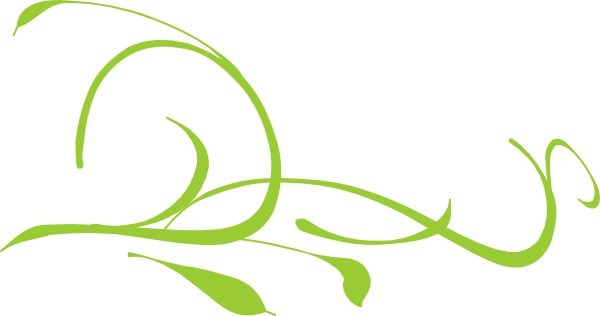 Scroll Floral 7fff00 Green Clip Art - Green Scroll Clipart (600x316)