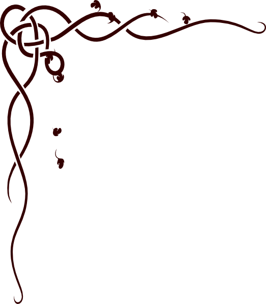 Red Corner Scroll Clip Art Free Clipart Images - Shamrock Vine Corner Rubber Stamp By Drs Designs (522x596)