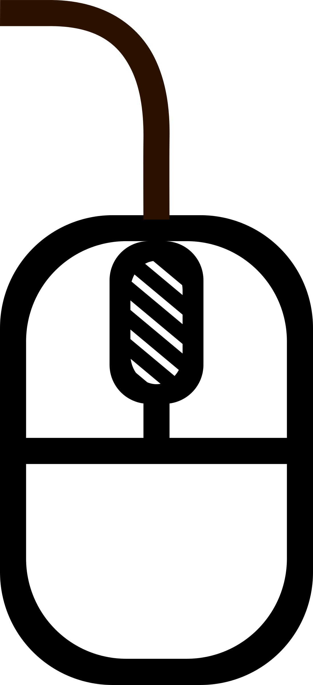 Clipart Mouse Scroll - Mouse Scroll Wheel Icon (1097x2400)