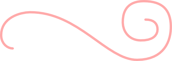 Peach Scroll Flourish Clip Art - Peach Scroll (600x213)