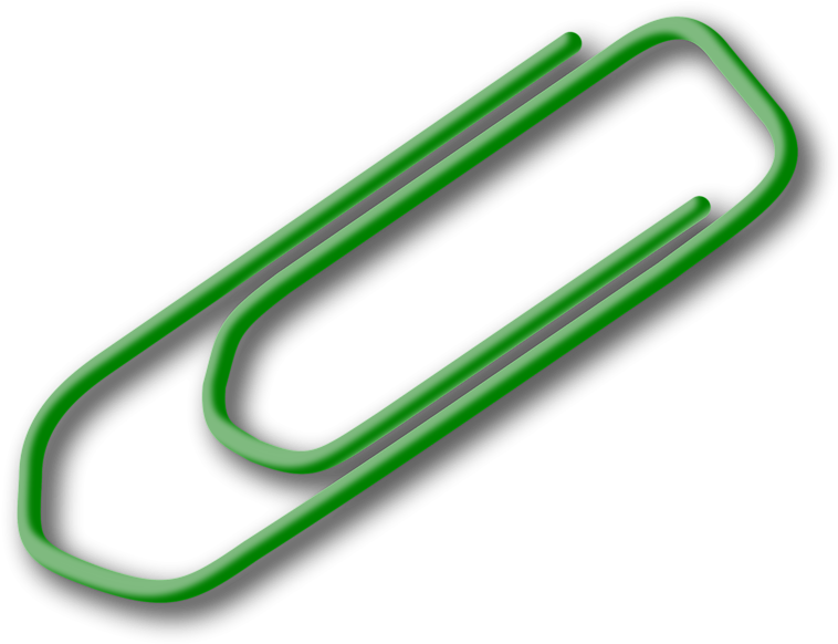 Paper Clip Free Stock Photo Illustration Of A Paper - Green Paper Clip Png (958x719)