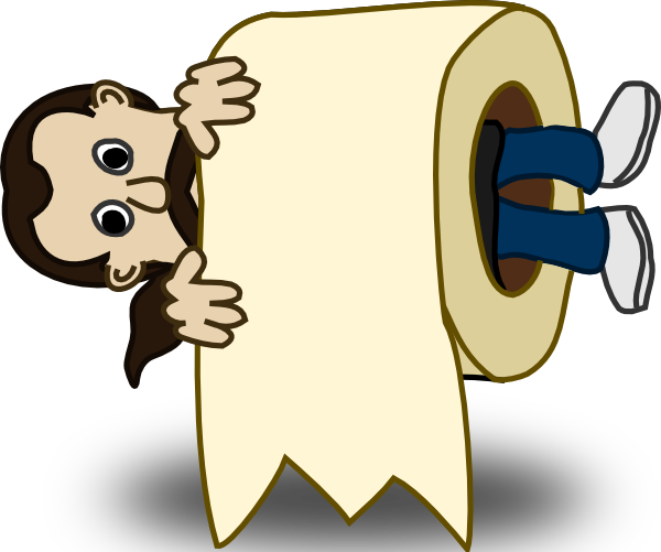 Free Vector Man Toilet Paper Roll Clip Art - Free Vector Man Toilet Paper Roll Clip Art (600x501)