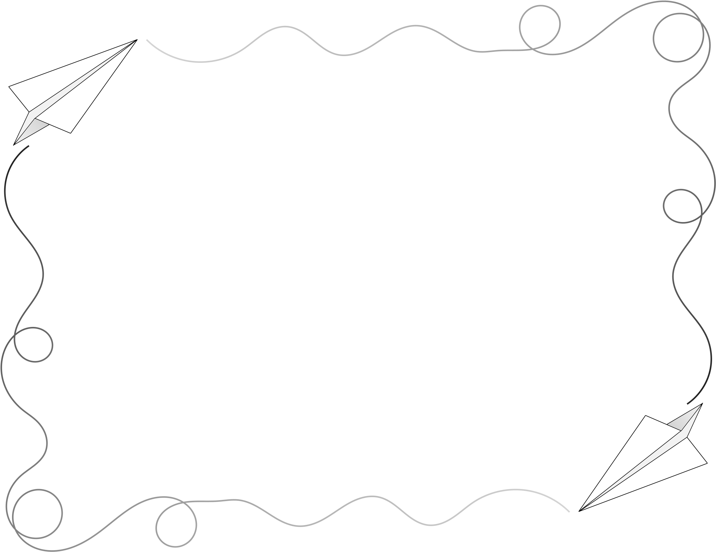 Paper Border Clipart - Airplane Border Clip Art (2400x1855)