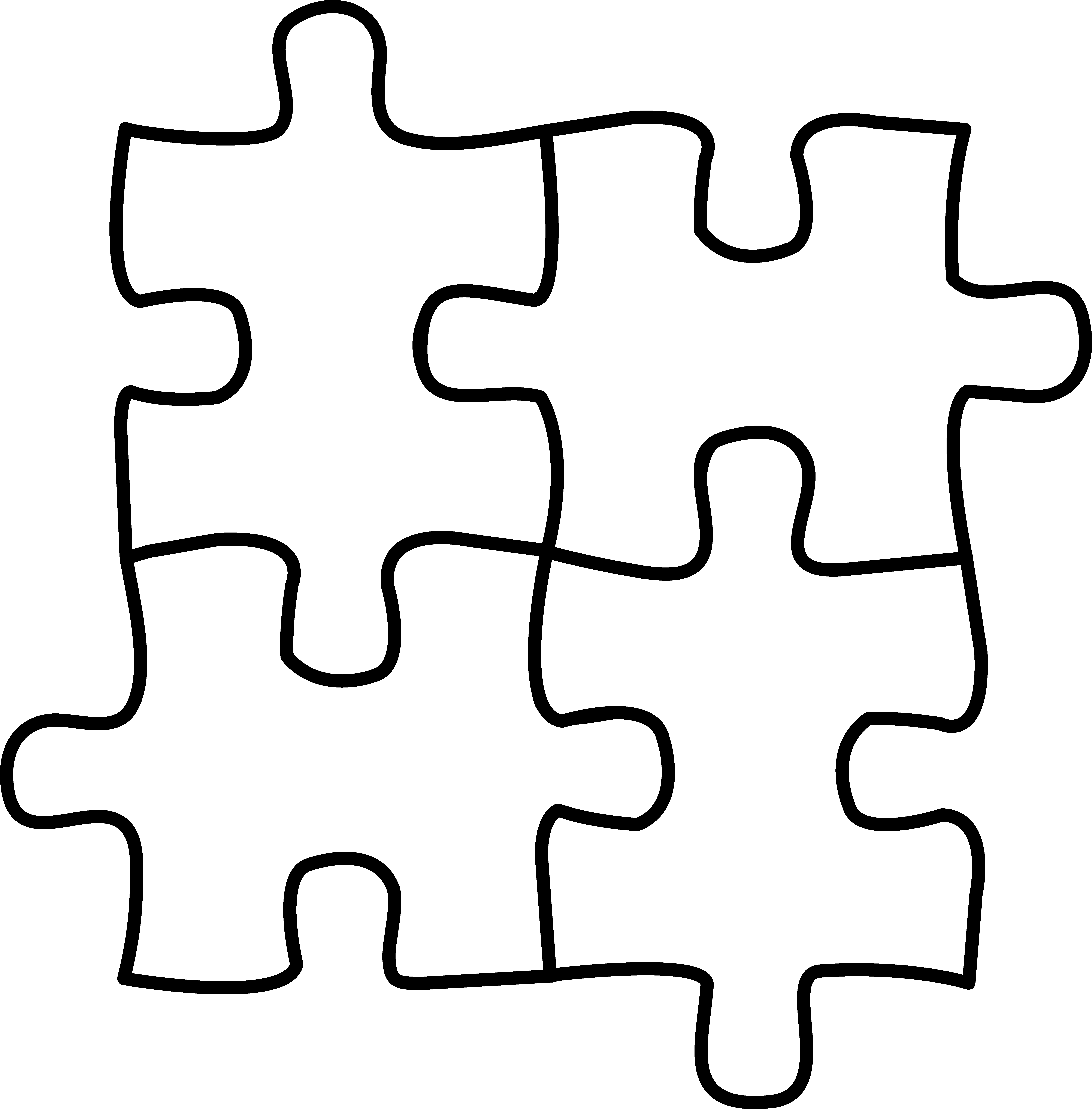 Puzzle Clipart - Puzzle Piece Clipart (7283x7393)
