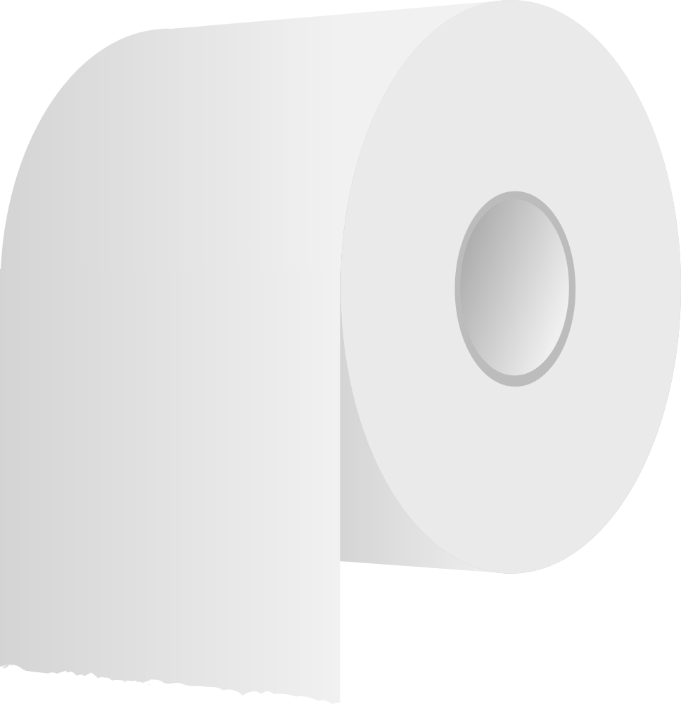 White Toilet Roll - Papir Rulle Png (968x1000)