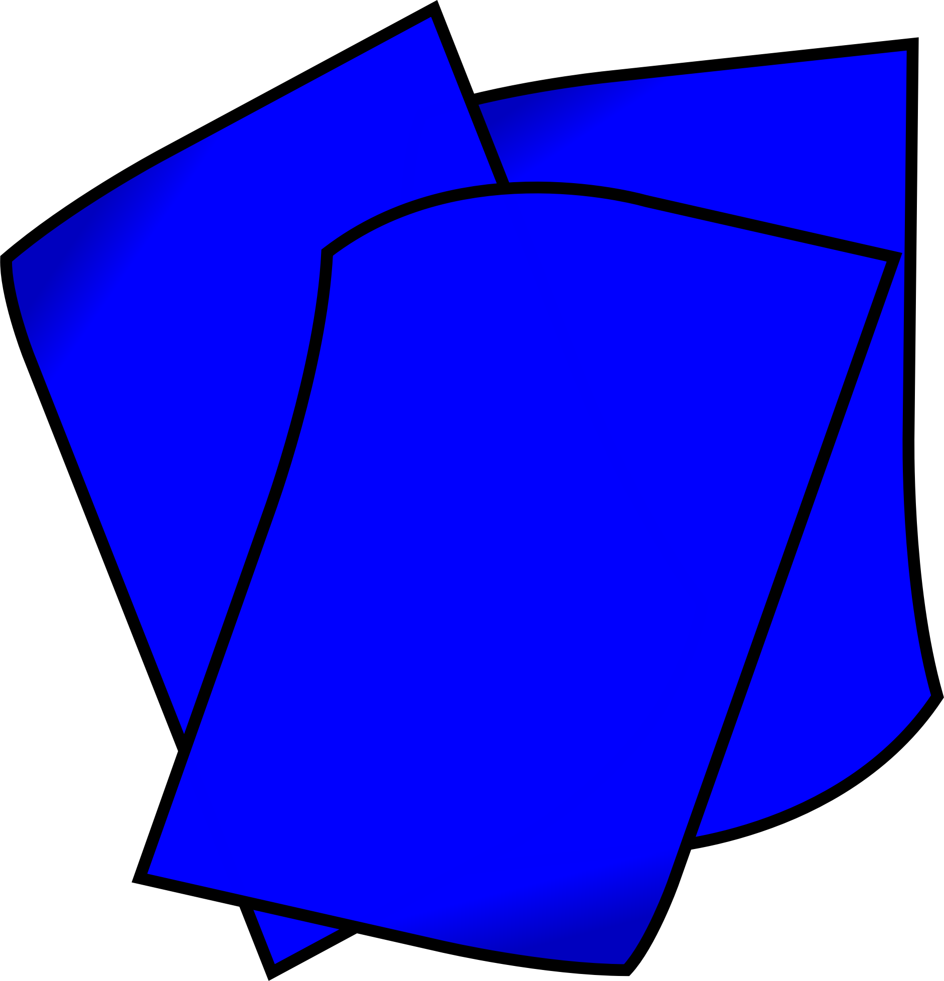 Clipart - Blue Paper Clipart (1882x1955)