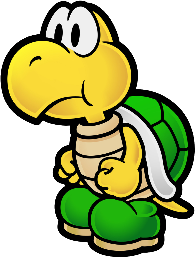 Mario Bros Clipart - Koopa Troopa Paper Mario (780x1023)