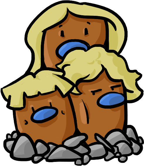 Shiny Alolan Dugtrio - Shiny Alolan Dugtrio (635x673)