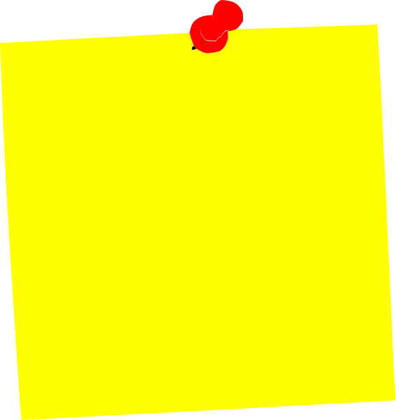 Yellow Post It Clipart Png (564x600)