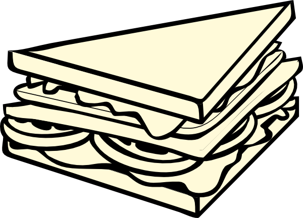 Sandwich Clipart Png (600x432)