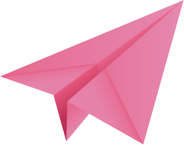 Clipart Info - Pink Paper Airplane Clipart (600x473)