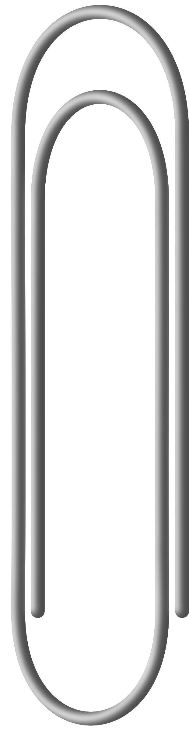 Paper Clip Clipart Cliparts - Monochrome (621x2400)