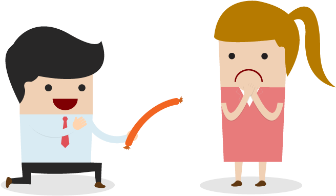 Sausage Clipart Bad - Businessperson (800x565)