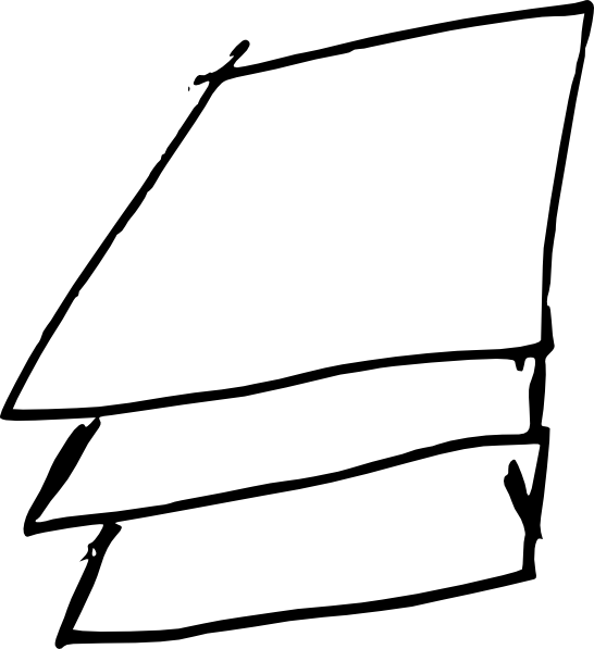 Paper Cartoon Black And White (546x597)