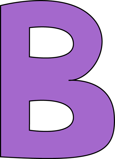 Purple Letter B Clip Art Image - Letter B Clip Art (398x550)