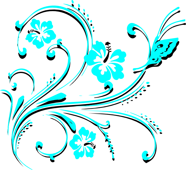Butterfly Scroll Clip Art At Clkercom Vector - Clip Art (600x547)
