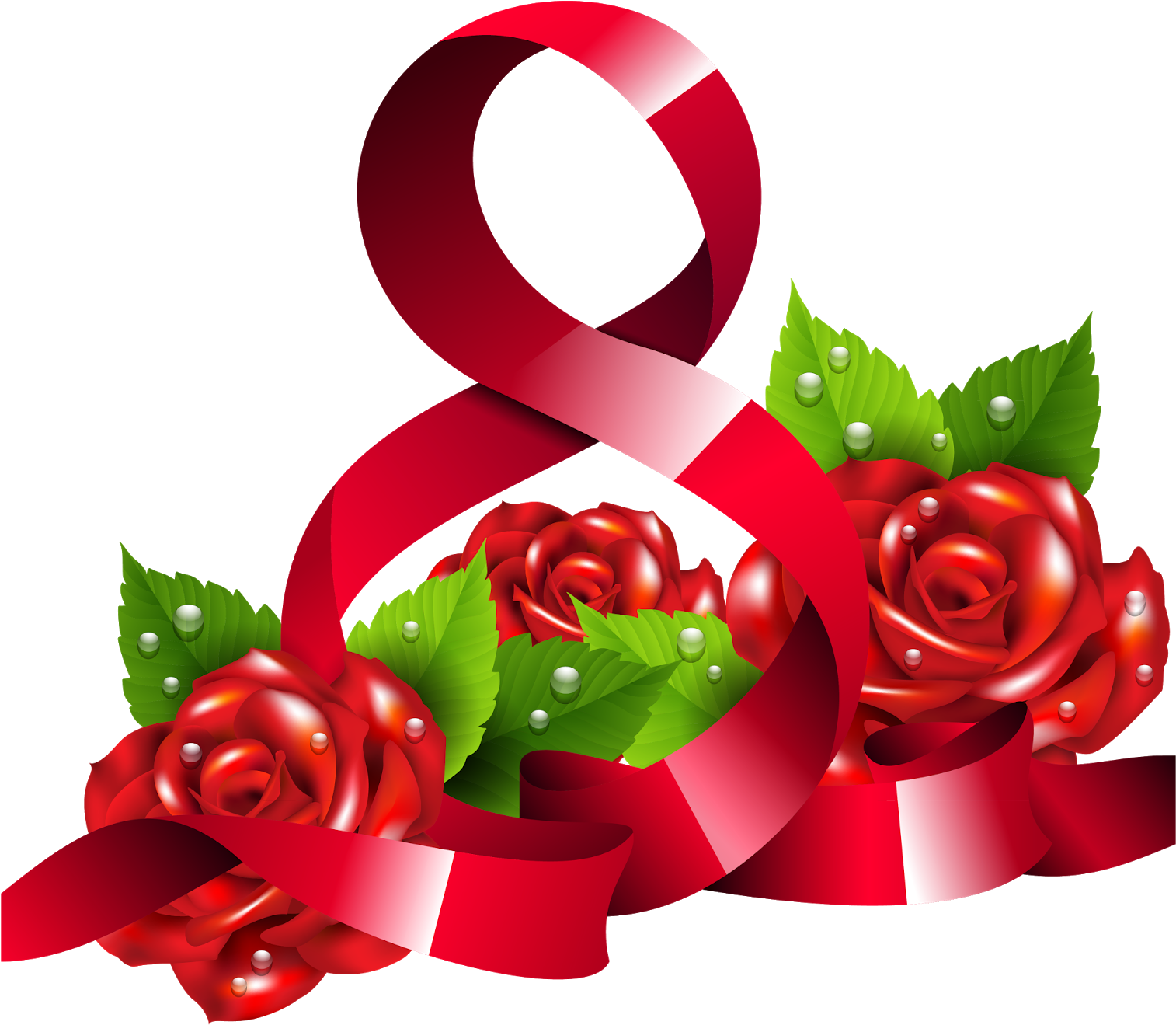 Free Horizontal Flower Border Clipart Image 6 Horizontal - 8 March Png (1600x1412)
