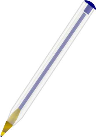 Pen Clip Art - Blue School Pen (378x594)