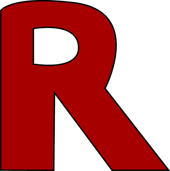 Red Letter R Clip Art - Letter R Clipart Red (547x550)