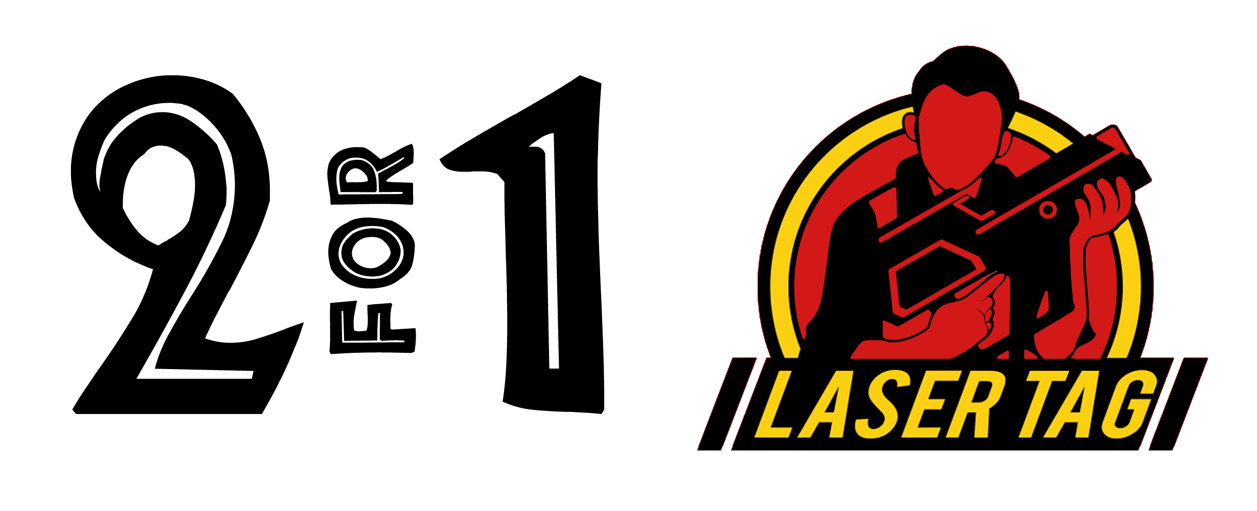 2 For 1 Laser Tag - Laser Tag Logo (2500x1000)