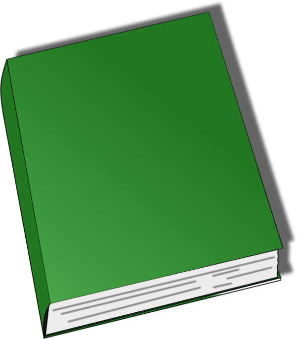 Teal Clipart Book - Green Book Clip Art (600x685)