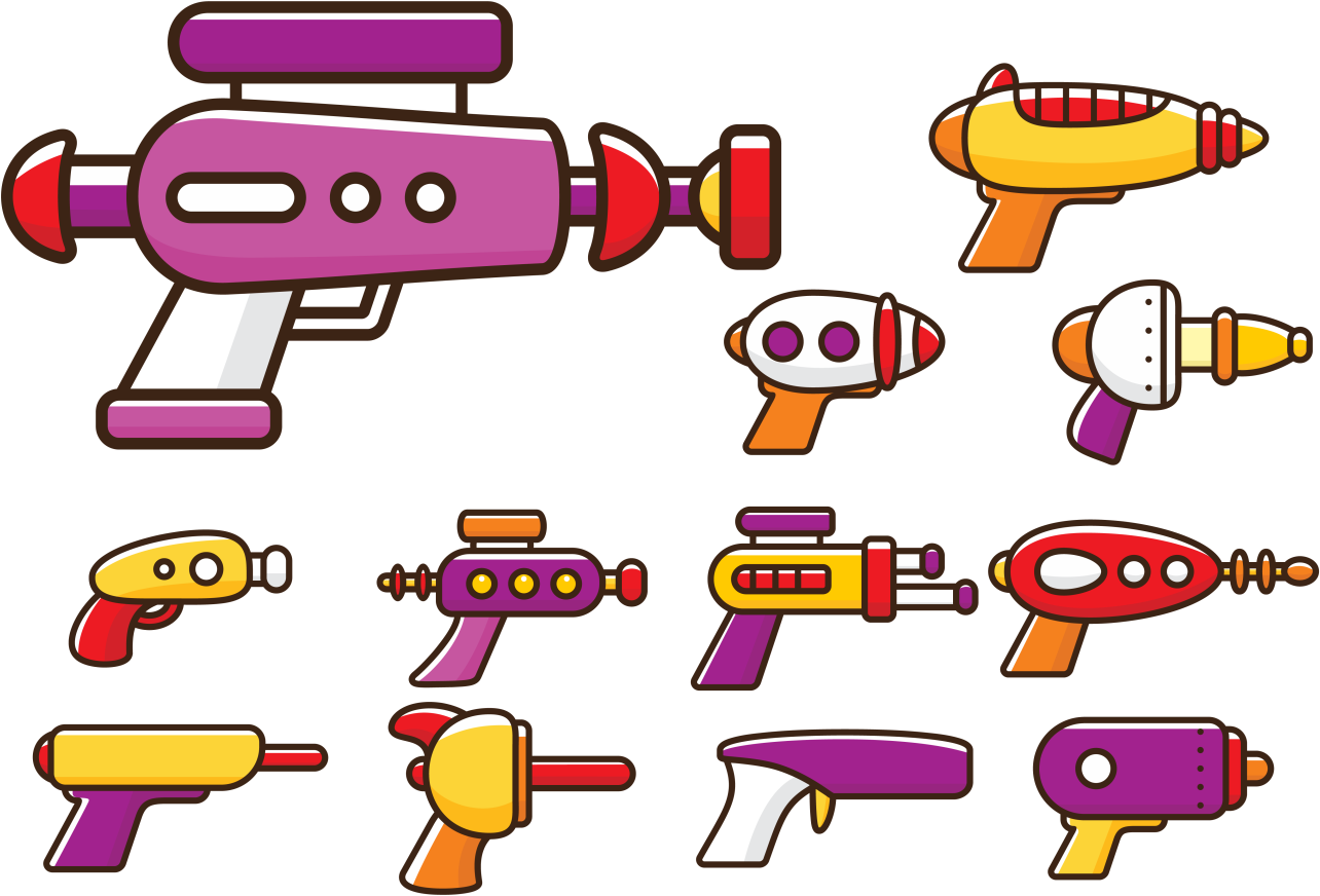 Laser Gun Cartoon - Cartoon Laser Gun (1400x980)