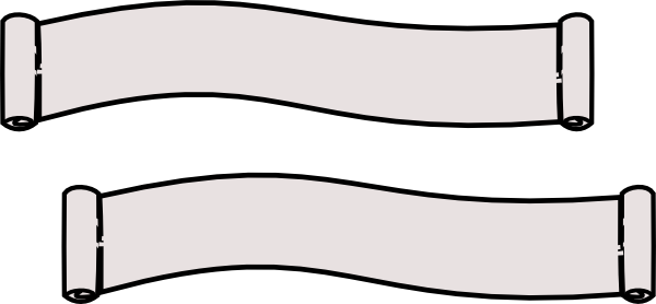 Papyrus Clip Art - Papyrus Paper Scroll Clipart Black And White (600x278)