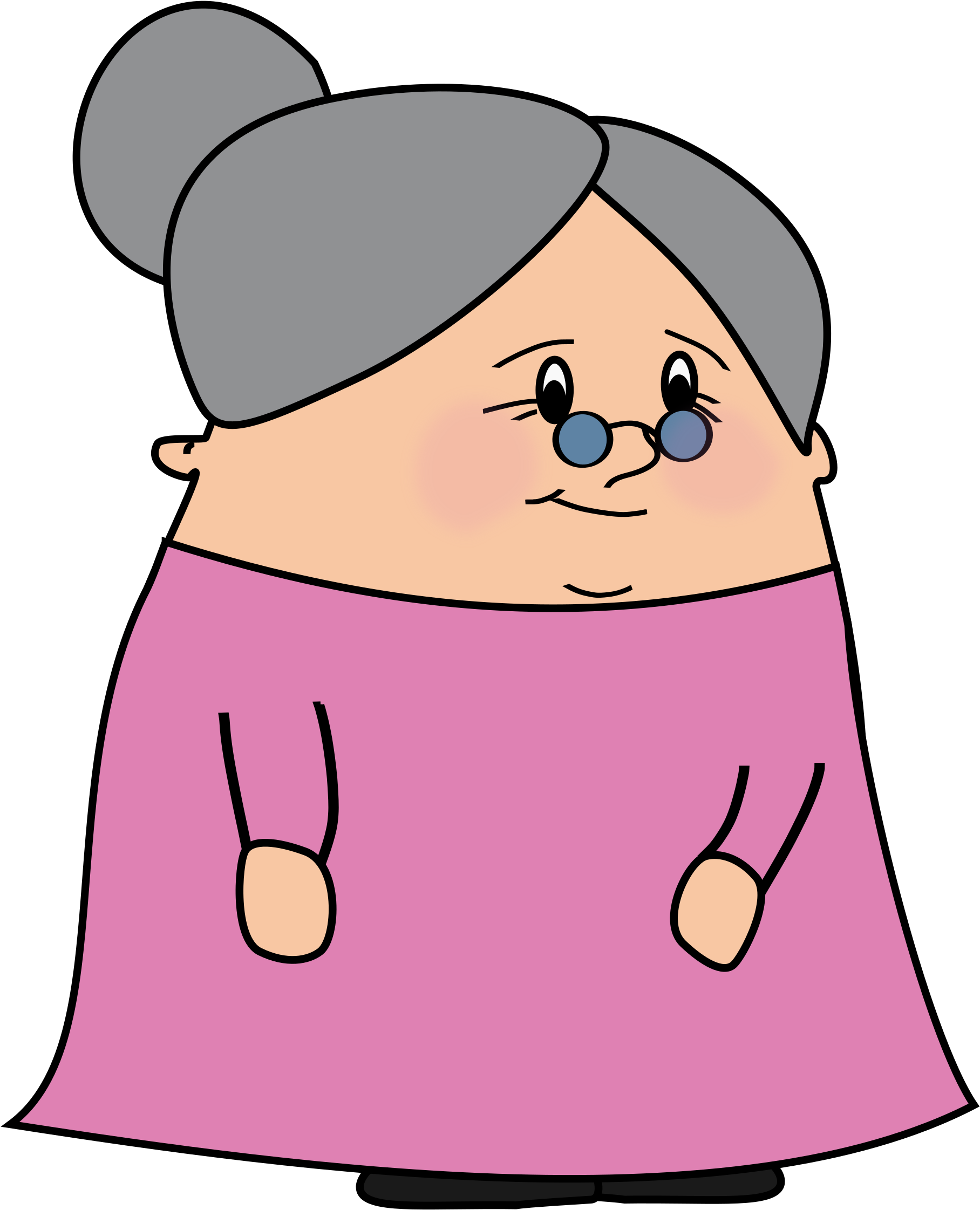 Clipart - Old Lady Clipart (2400x2400)