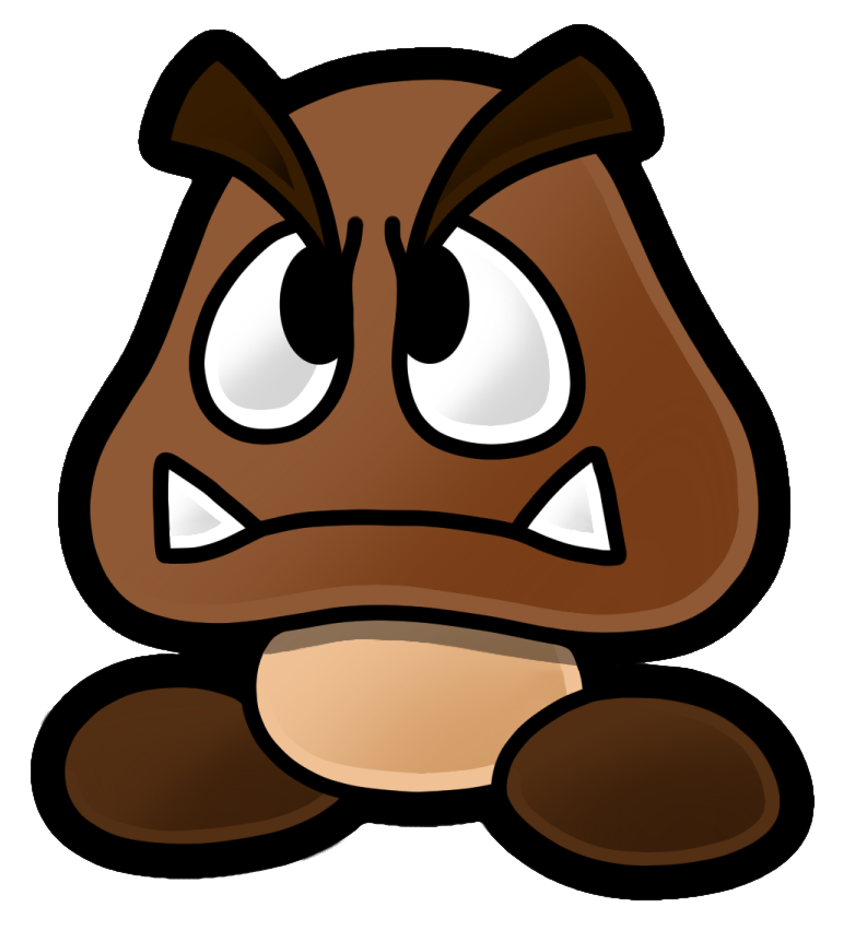 Paper Mario Goomba - Paper Mario Goomba (781x851)