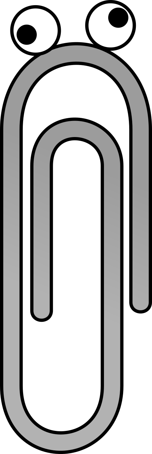 Download File Crazy-paperclip - Paper Clip Clipart (500x1494)