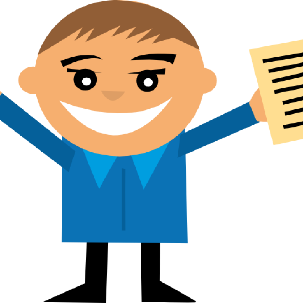 Happy Clipart Happy Person With Paper Clip Art At Clker - Happy Vector (1024x1024)