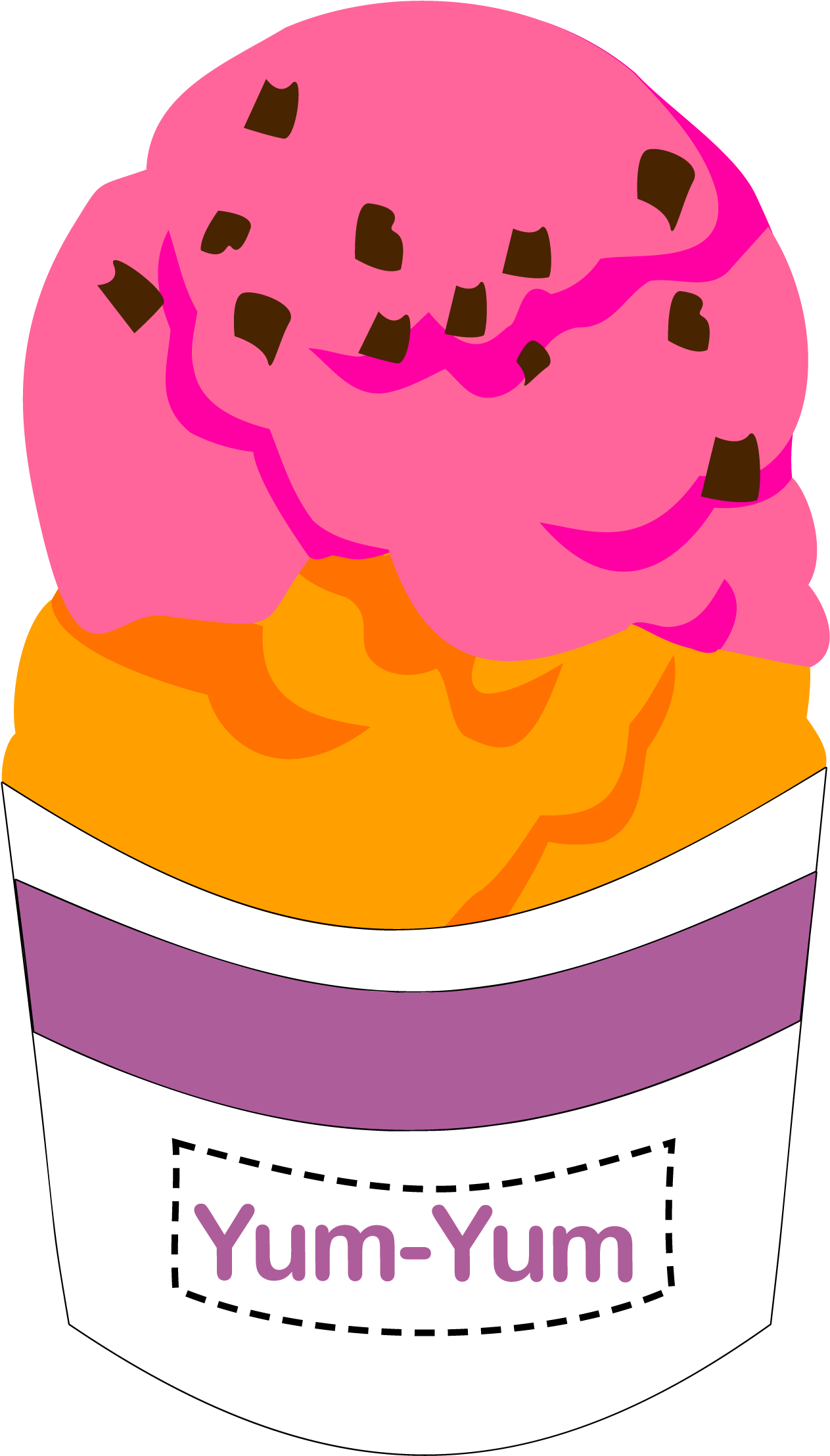 10 Ice Cream Clipart Nº2 - Ice Cream Bowl Clipart Transparent Background (1300x2283)