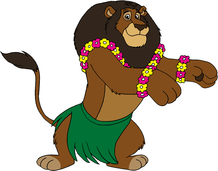 Hula Alex By Lionkingrulez On Clipart Library - Madagascar 2 Zuba The Lion (915x735)