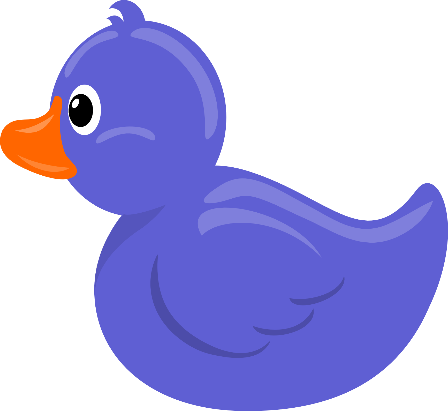 Rubber Duck Clipart - Blue Rubber Duck Clip Art (1733x1589)