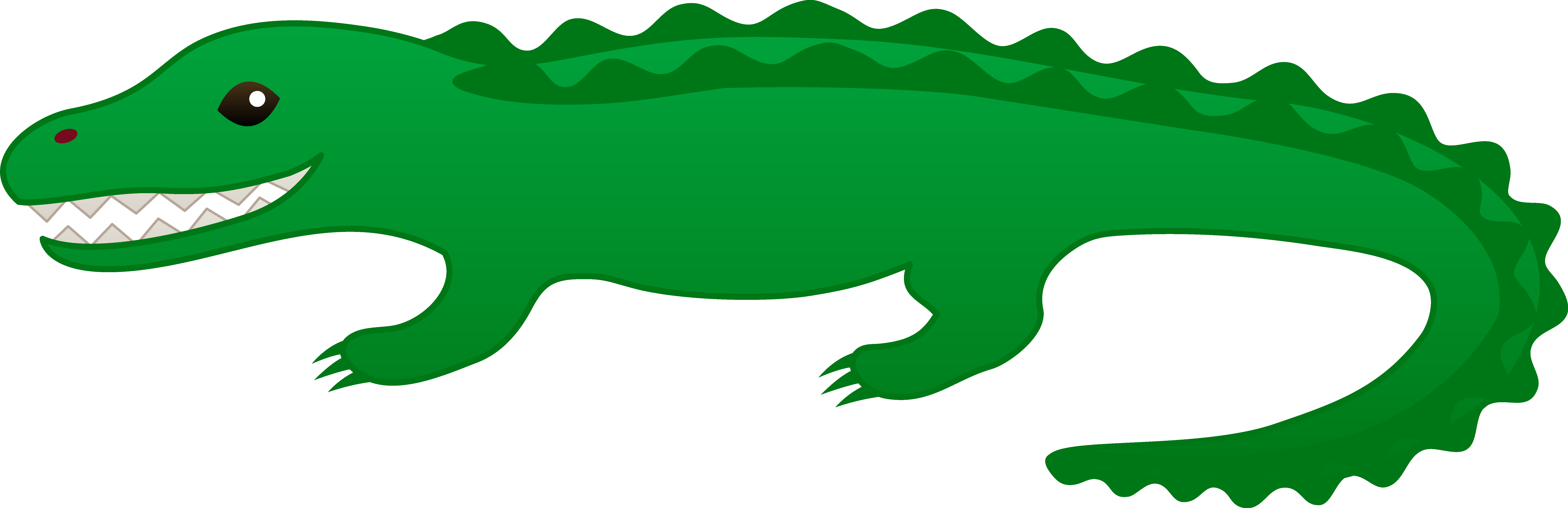 Top 75 Crocodile Clip Art Free Clipart Image - Green Alligator Clipart (8491x2753)