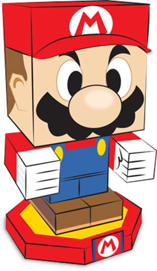 Paper Luigi Paper Gumba Paper Yoshi Paper Mario - Mario And Luigi Paper Jam Papercraft Mario (310x535)