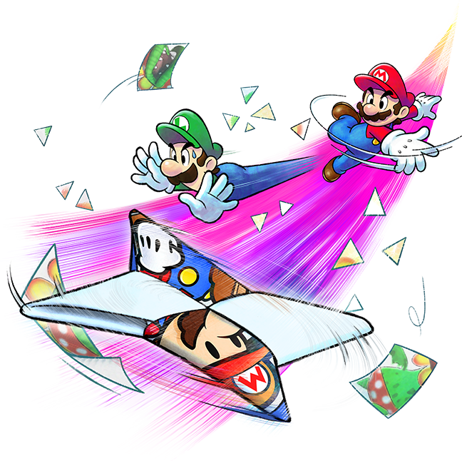 Our Trio Of Heroes - Mario And Luigi Paper Jam (648x646)