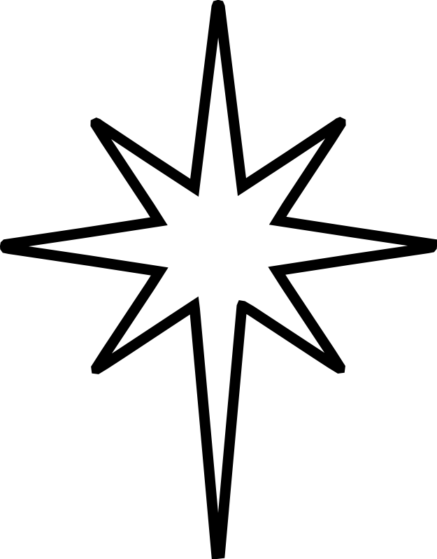 Bethlehem Star Template - Bethlehem Star Clipart (625x799)