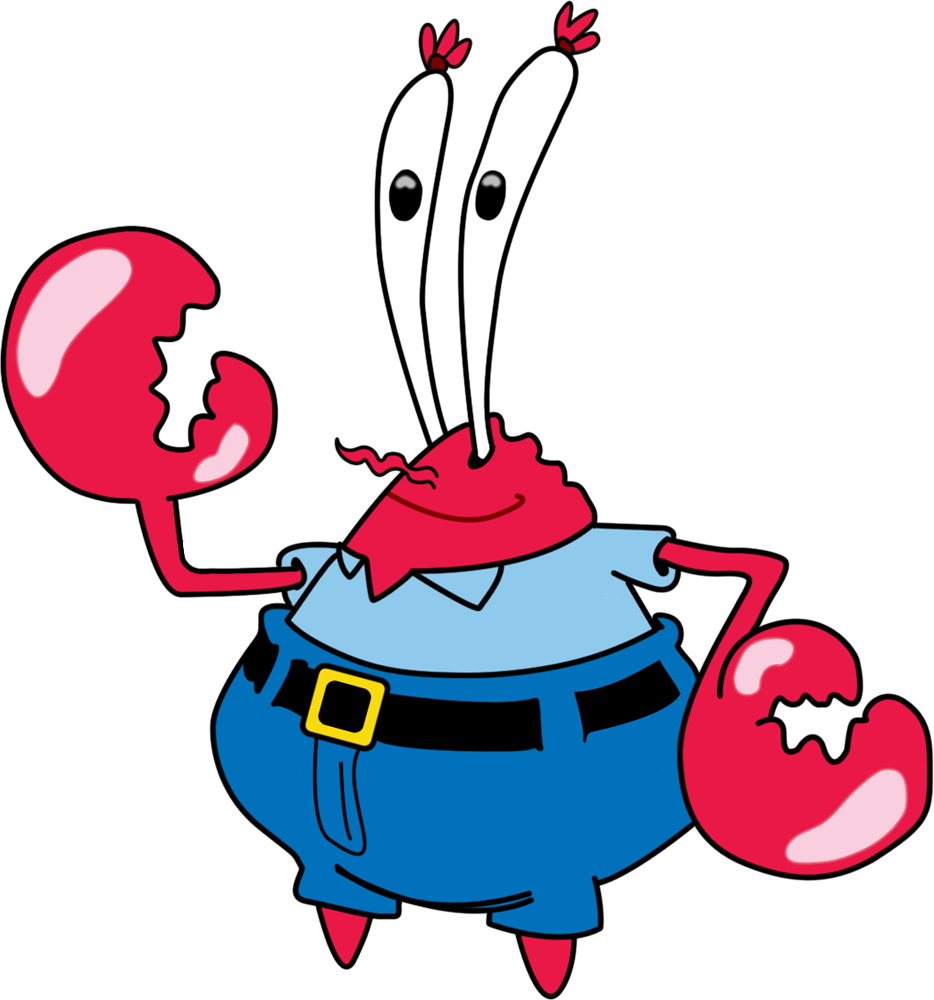 Here's A Few Sponge Bob Clip Arts I've Collected And - Mr Krabs Transparent (934x1000)