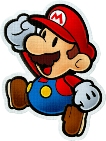 Mario On Graph Paper - Paper Mario Color Splash Mario (350x467)