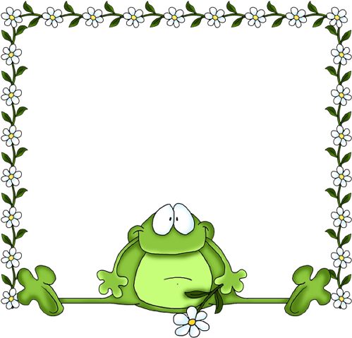 Frog Paper Design - Frog Border (500x500)