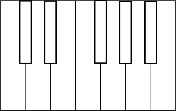 Piano Keys Coloring Sheet Clip Art At Clipart Library - Piano Keys Coloring Page (600x378)