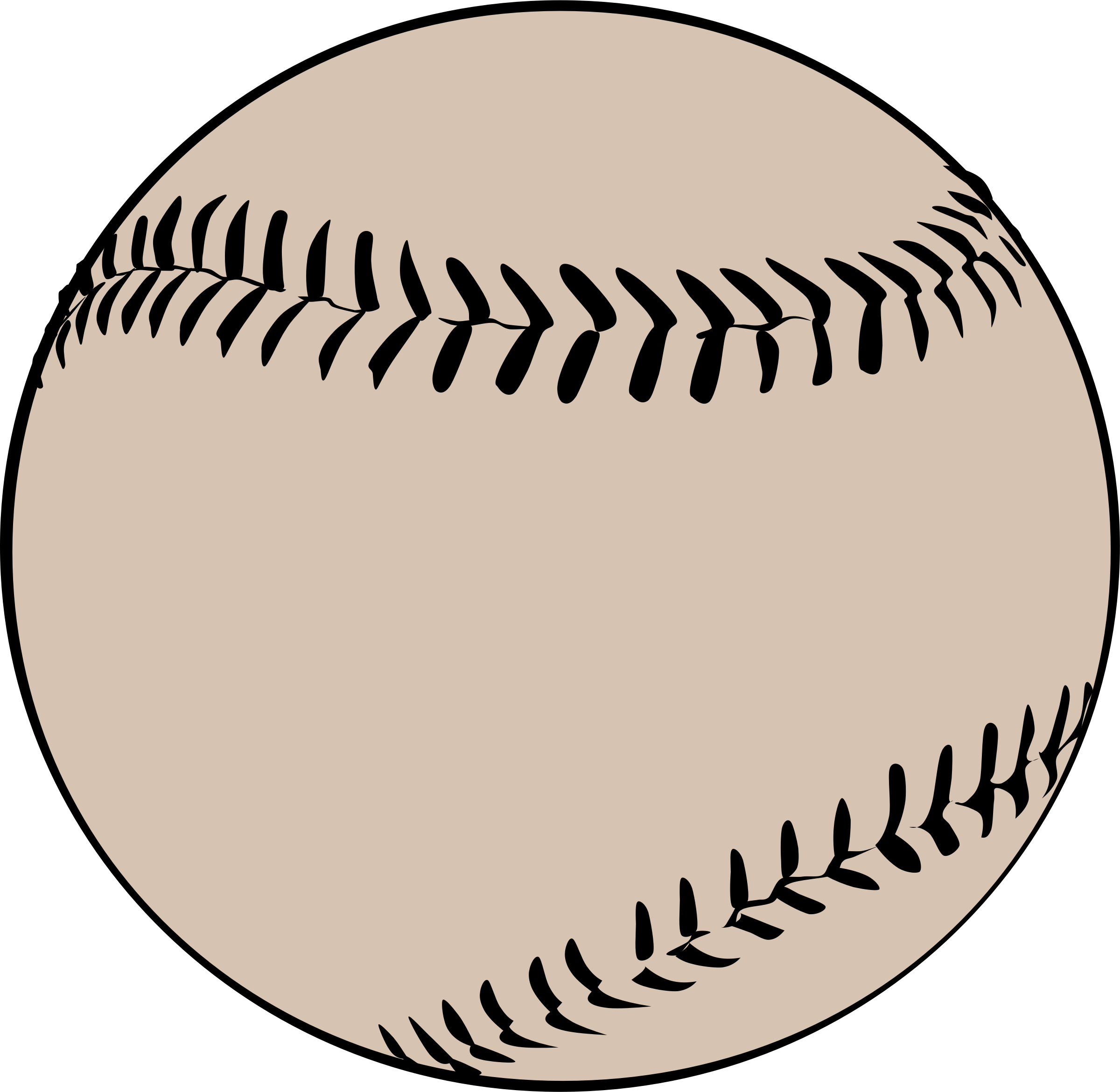 Clip Art Baseball Offwhite Wall Paper Scallywag - Baseball Coloring Pages To Print (2400x2340)