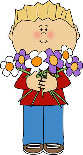 Relationships - Boy With Flowers Clipart (269x500)