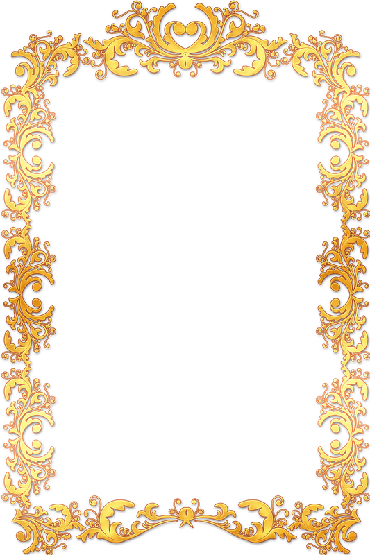 Frame Vintage Gold Ornate - Gold Vintage Frame Border Png (533x800)