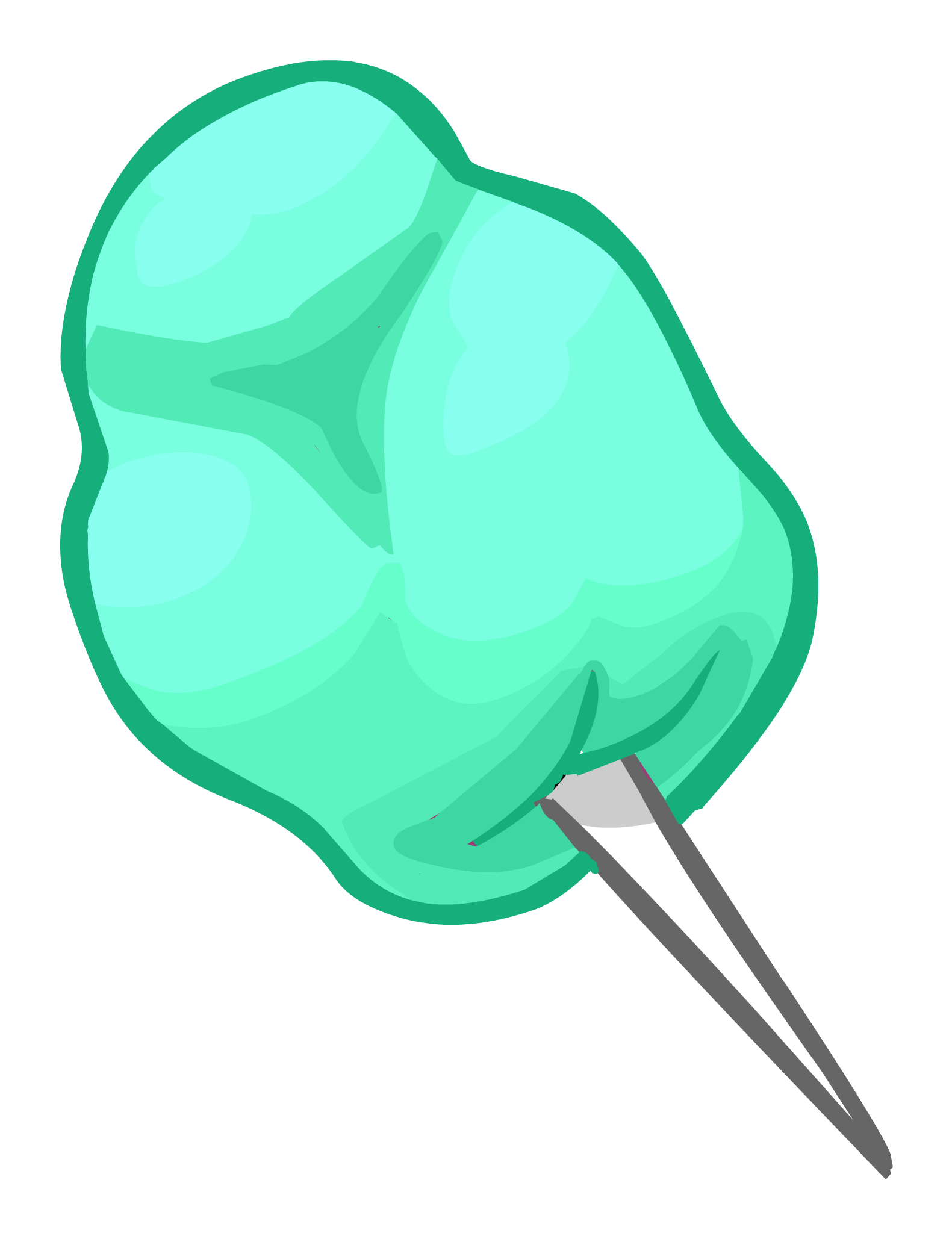 Cotton Candy Clipart Club Penguin - Green Cotton Candy Png (1601x2058)