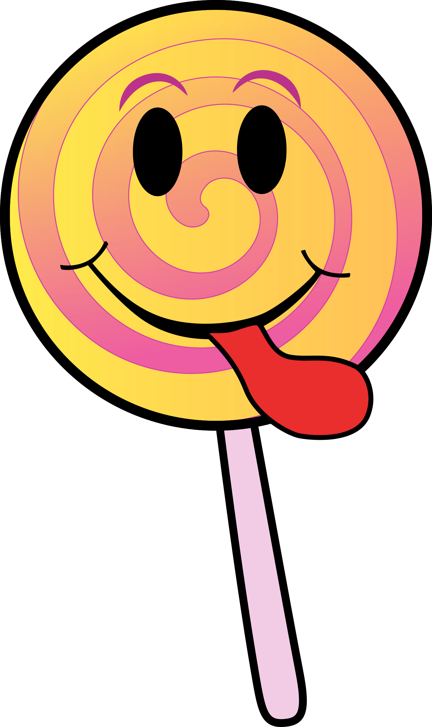 Clipart - Lollipop Smiley - Lollipop Clip Art (1427x2400)